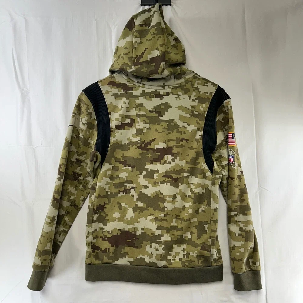 Nike Denver Broncos Hoodie Boys L Green Digital Camo Salute to Service NFL
